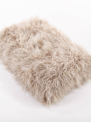 Faux Mongolian Fur Throw Blanket - Saro Lifestyle