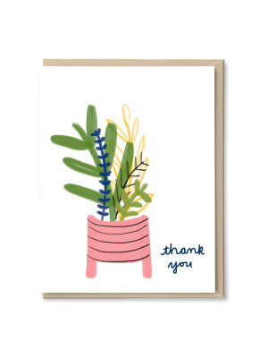 Potted Plant Thank You Card