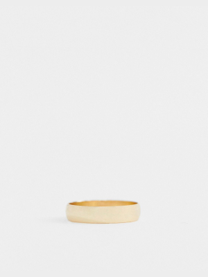 Asos Design Minimal Ring In Gold