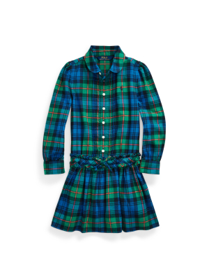 Plaid Cotton Twill Shirtdress