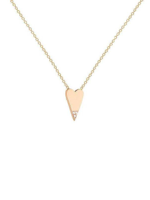 Diamond Dipped Heart Necklace