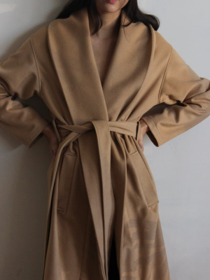 Robe Coat | Camel & Black