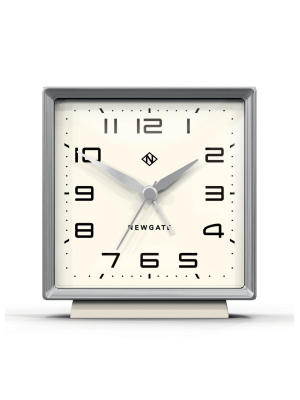 Skyscraper Alarm Clock In Silver With White Face