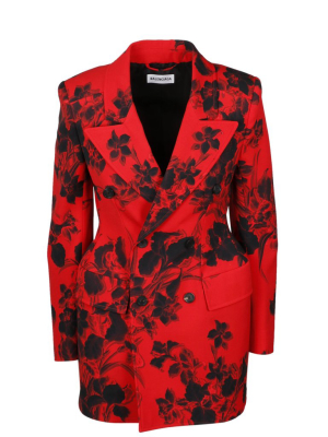 Balenciaga Hourglass Floral Jacquard Blazer