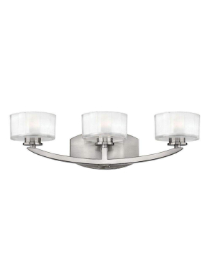 Bath Meridian Bath Three Light Brushed Nickel