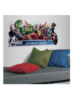 108 Avengers Assemble Personalization Headboard Peel And Stick Wall Decal - Roommates