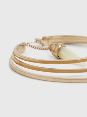 Lula Gold-tone Mother Of Pearl Hoop Earrings Lula Gold-tone Mother Of Pearl Hoop Earrings