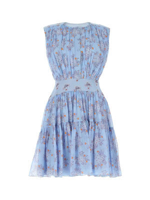 Chloé Floral-print Sleeveless Mini Dress