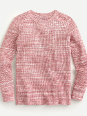 Kids' Long-sleeve Heathered Waffle T-shirt