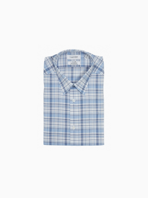 Slim Fit Plaid Performance Non-iron Dress Shirt