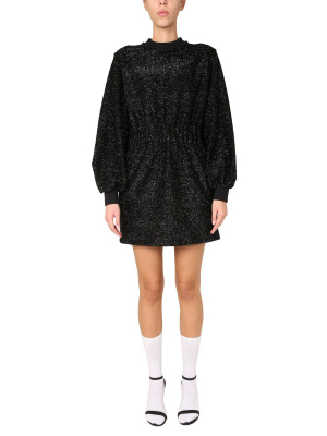 Msgm Ruched-waist Mini Dress