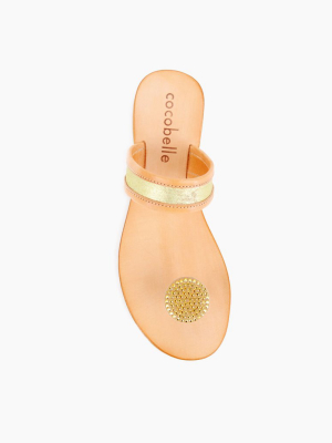 Delfina Toe Ring Sandals - Gold