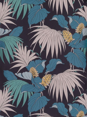 Sample Vernazza Wallpaper In Teal And Blus From The Manarola Collection By Osborne & Little