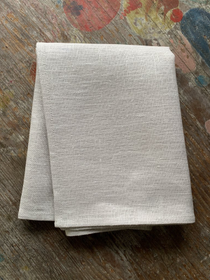 Thick Linen Kitchen Cloth: Albatre