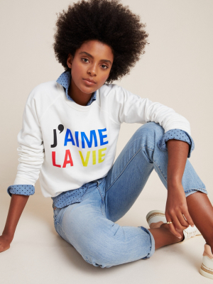 Clare V. For Anthropologie J'aime La Vie Sweatshirt