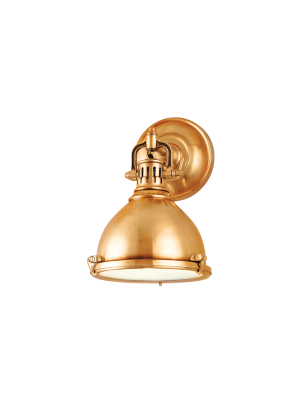 Hudson Valley Lighting Pelham Sconce - Aged Brass & Aged Brass