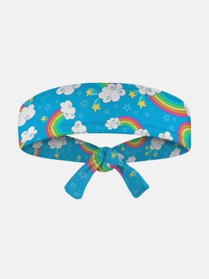 Blue Rainbows Kids Tie Headband