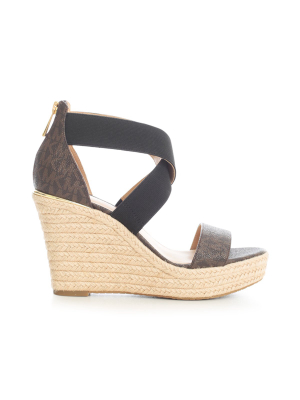 Michael Michael Kors Monogram Wedge Sandals