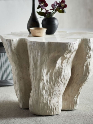 Camilla Fossilized Clam Side Table