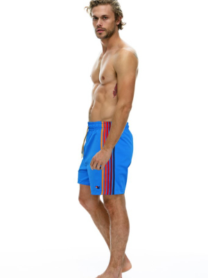 Men's 5 Stripe Flex Shorts - Parrot Blue