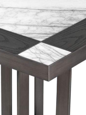 Eichholtz Hermoza Side Table - Gray & White