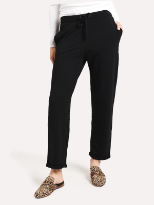 Majestic French Terry Pant With Rolled Bottom