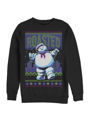 Men's Ghostbusters Ugly Christmas Roasted Marshmallow Sweatshirt