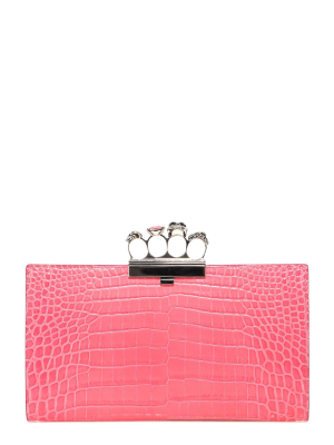 Alexander Mcqueen Jewelled Four-ring Clutch