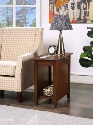 Edison End Table With Charging Station - Johar Furniture