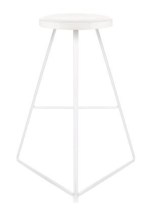 The Coleman Stool - White Marble