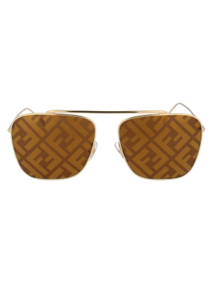 Fendi Eyewear Ff Motif Square Frame Sunglasses