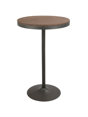 Dakota Industrial Adjustable Bar Dinette Table Gray/brown - Lumisource