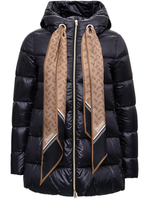 Herno Foulard-detailed Hooded Puffer Jacket