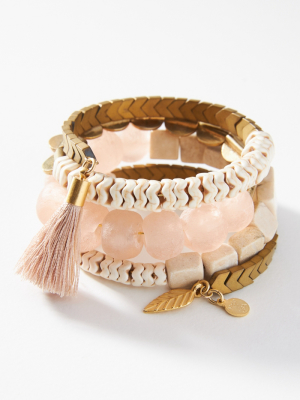 David Aubrey Pink Coil Bracelet