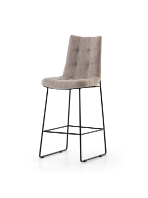 Naomi Dempsey Flannel Tufted Bar Stool