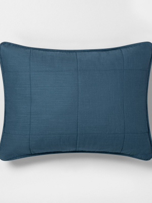 Solid Pillow Sham Navy - Hearth & Hand™ With Magnolia