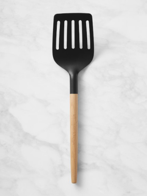 Williams Sonoma Nonstick Slotted Turner With Wooden Handle