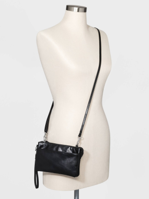 Stella & Max Zip Closure Crossbody Bag - Black