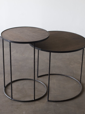 Tray Round Side Table Set