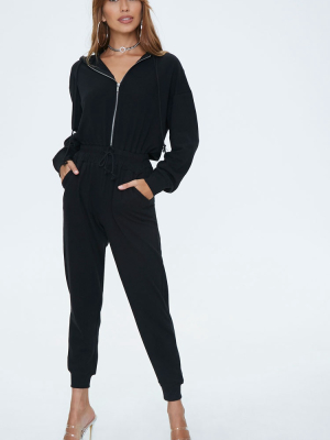 Hooded French Terry Jumpsuit