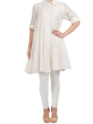 Thread Work Shirt Style Dress