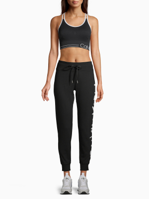 Performance Brush Logo High Waist Drawstring Joggers