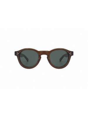 Lesca Gaston Round Frame Sunglasses