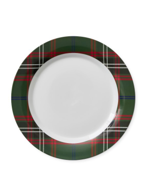 Green Plaid Charger Plate