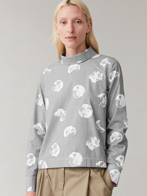 Printed Shirt With Back To Front Collar