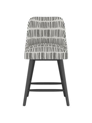 27" Geller Modern Counter Height Barstool White With Black Legs - Project 62™