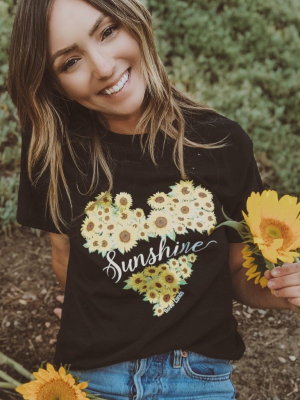 Sunflower Heart Sunshine Tee