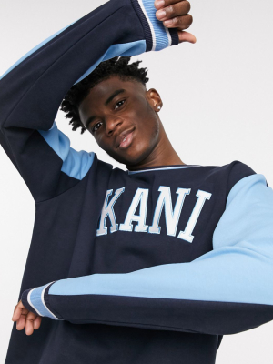 Karl Kani College Sweatshirt In Navy
