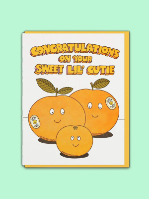 Lil Cutie Newborn Congrats Greeting Card