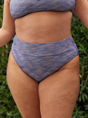 Aerie Space Dye High Cut Cheeky Bikini Bottom